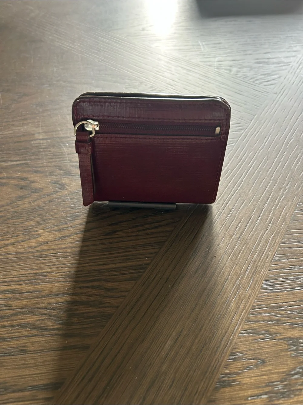 Coach Darcy Bow Saffiano Leather Wallet Burgandy GREAT CONDITION